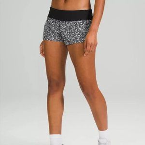 Lululemon Black and White Floral Speed Up Shorts